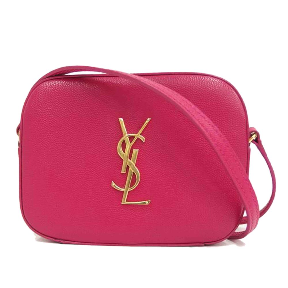 Saint Laurent Saint Laurent YSL Logo Leather Shoulder Bag Pink